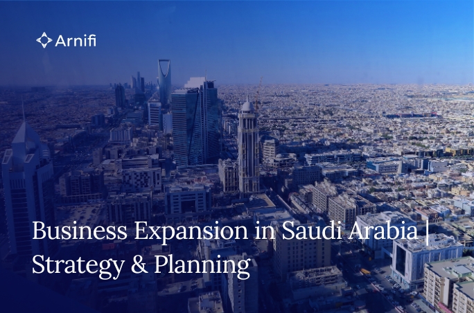 Blog banner image of business expansion in saudi arabia.